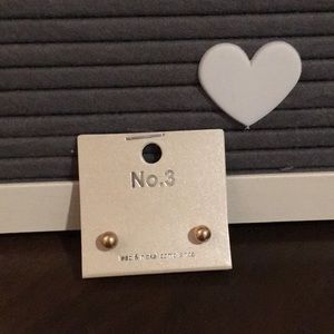 Gold Ball Stud Earrings